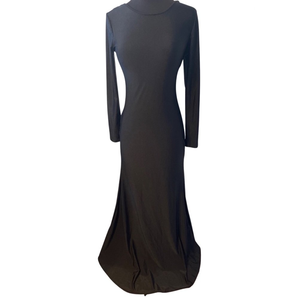 Long black spandex dress size M NWOT